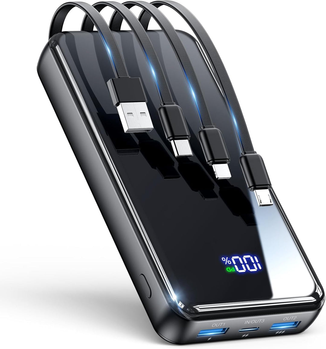 Cargador portátil, cargador de batería de 50000 mAh, cable integrad...