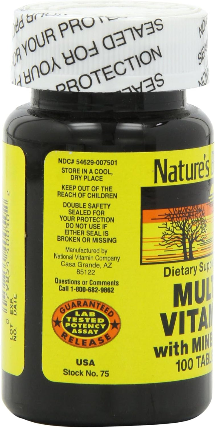 Nature's Blend NAT B MULTIVITAMINA & MIN TB, surtido, 100 unidades