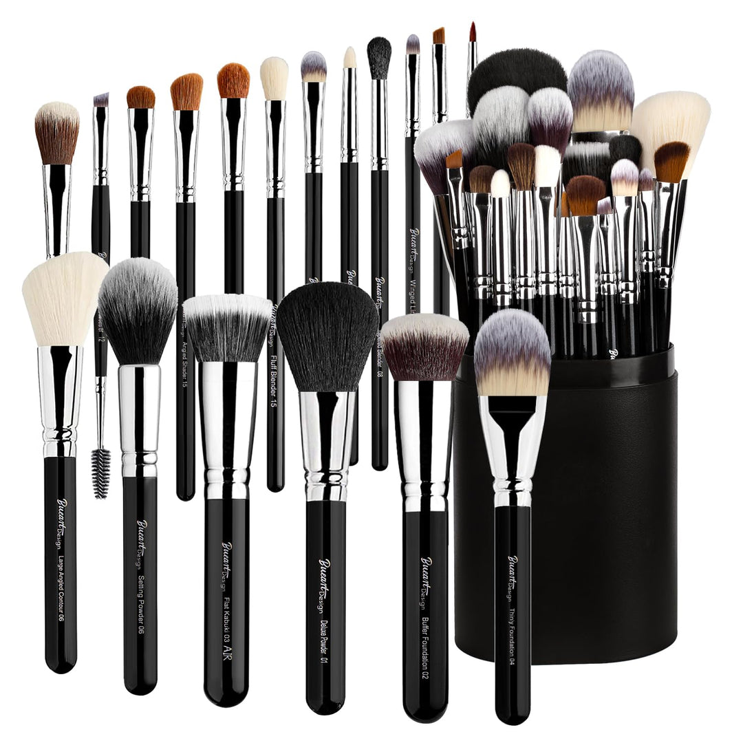 Bueart Design Juego de 19 brochas de maquillaje profesional con est...