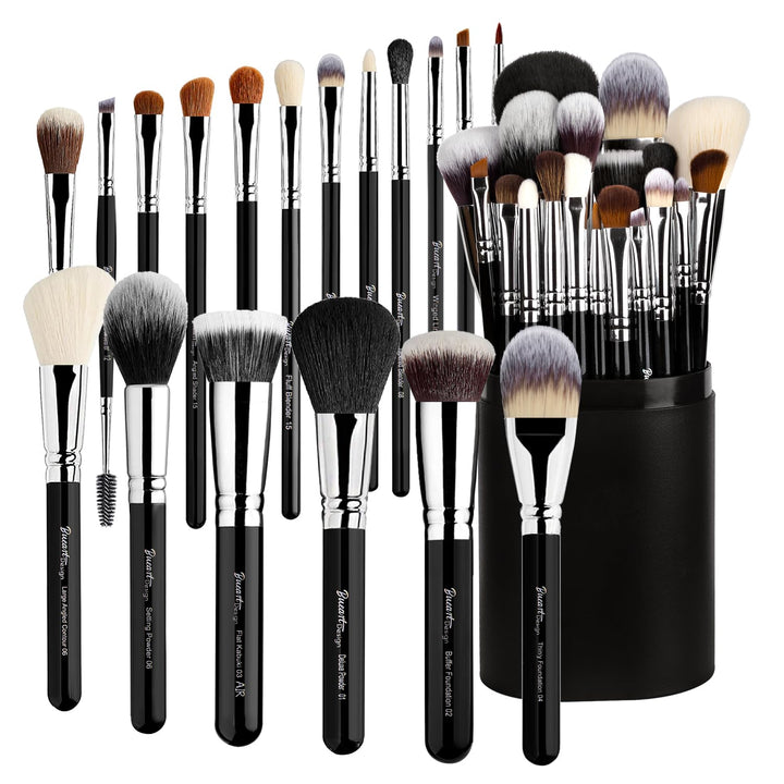 Bueart Design Juego de 19 brochas de maquillaje profesional con est...