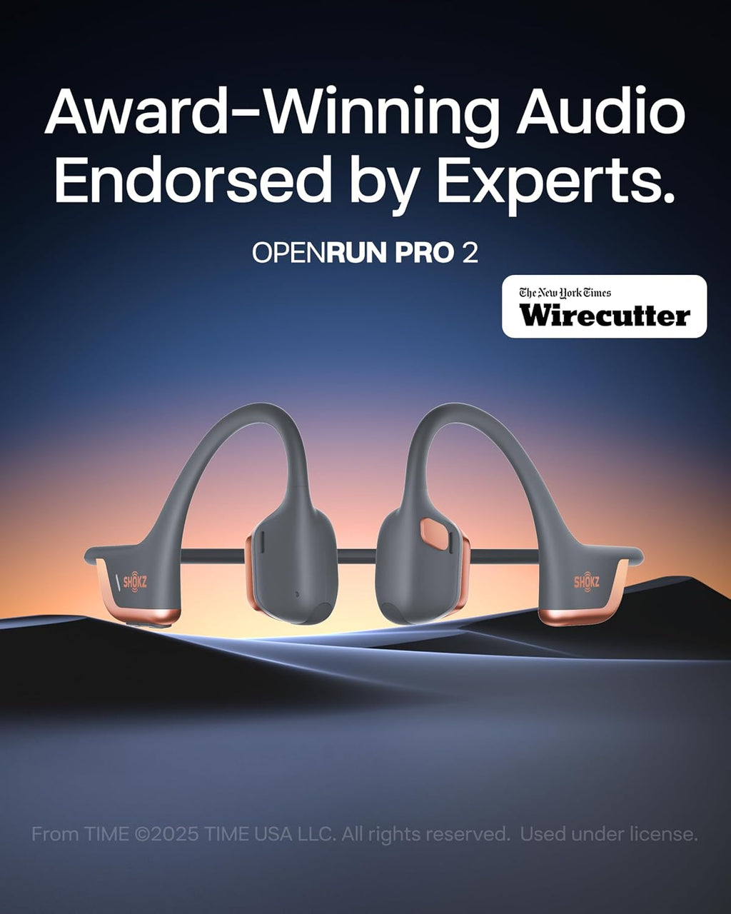 SHOKZ OpenRun Pro 2 Auriculares de conducción ósea, oro rosa