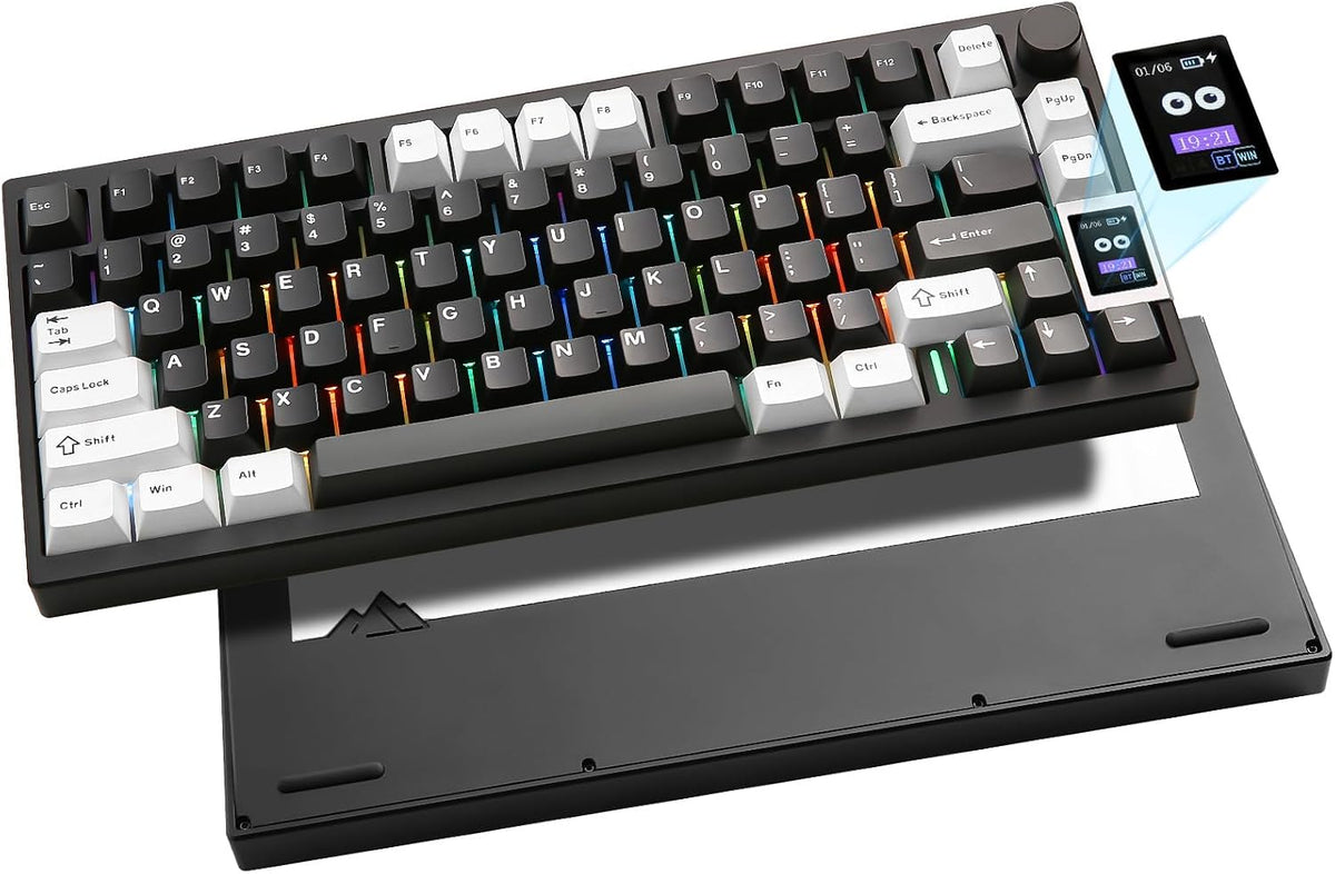 YUNZII AL80 75% Teclado mecánico de aluminio inalámbrico (negro