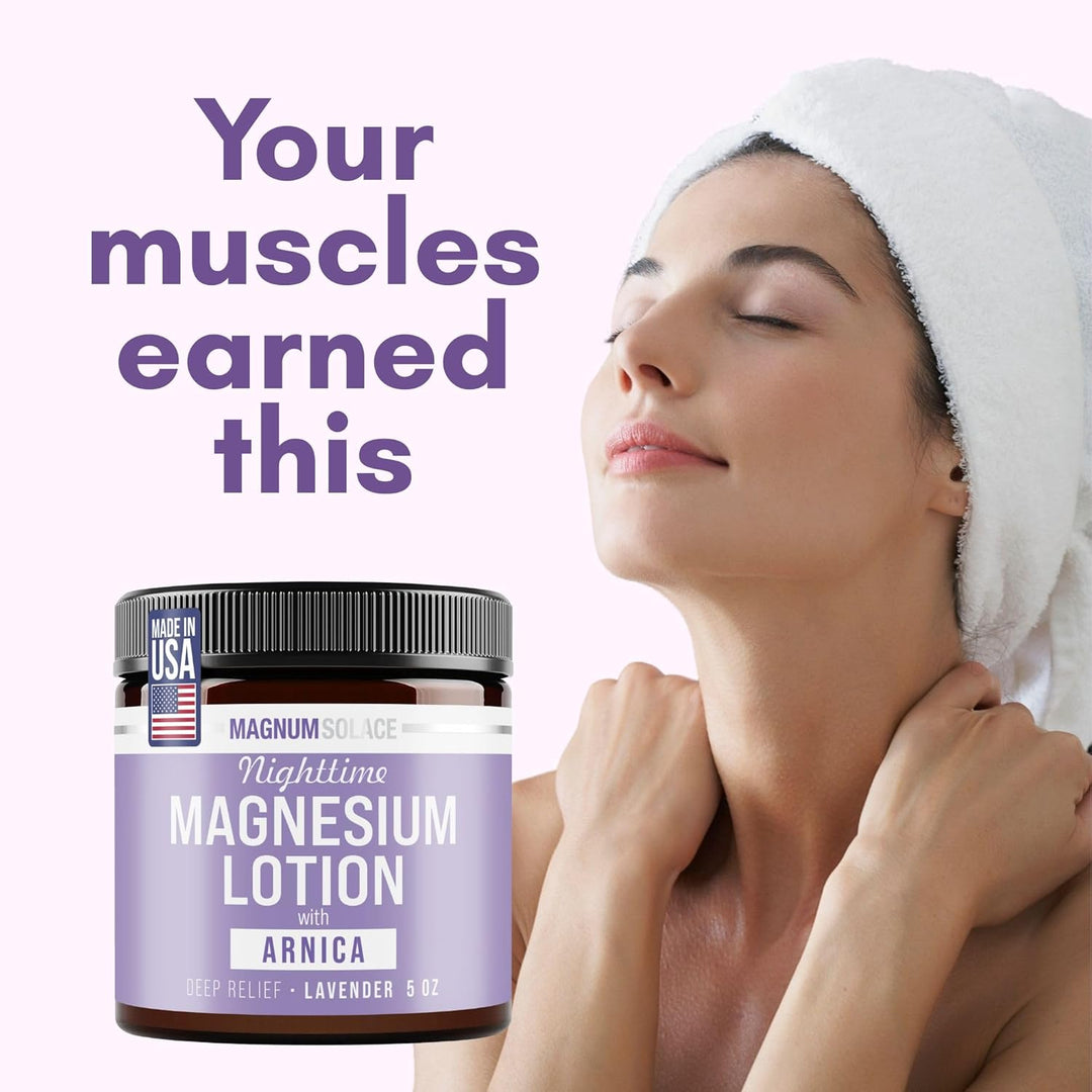 Magnum Solace Nighttime Magnesium Lotion Arnica Soothing
