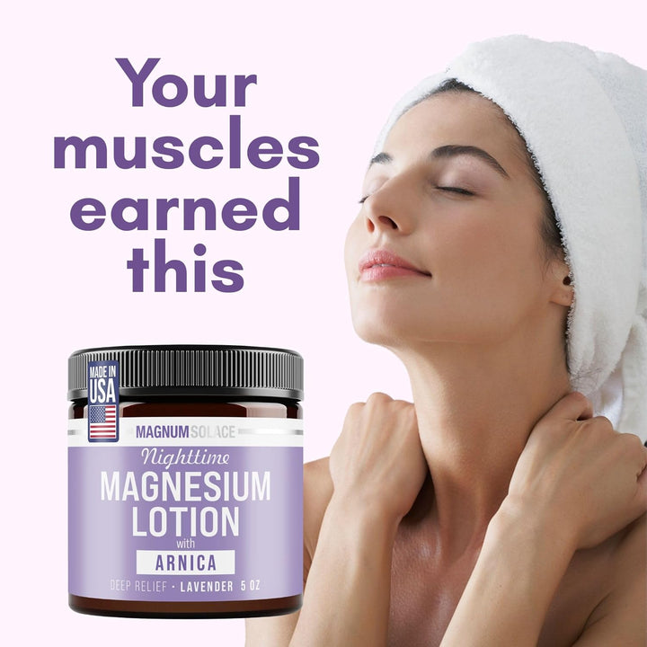Magnum Solace Nighttime Magnesium Lotion Arnica Soothing