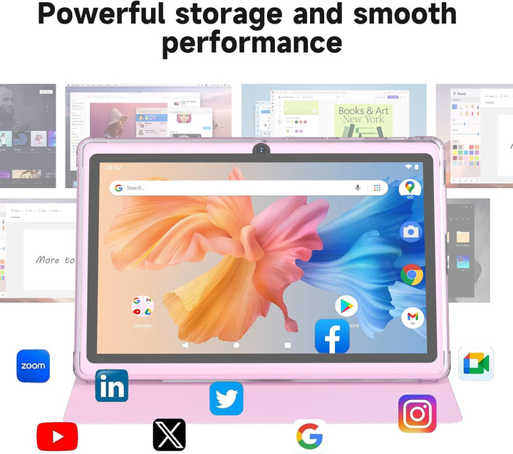 Nyxolaria Tablet Android 14.0 de 7 pulgadas con funda protectora, 8...