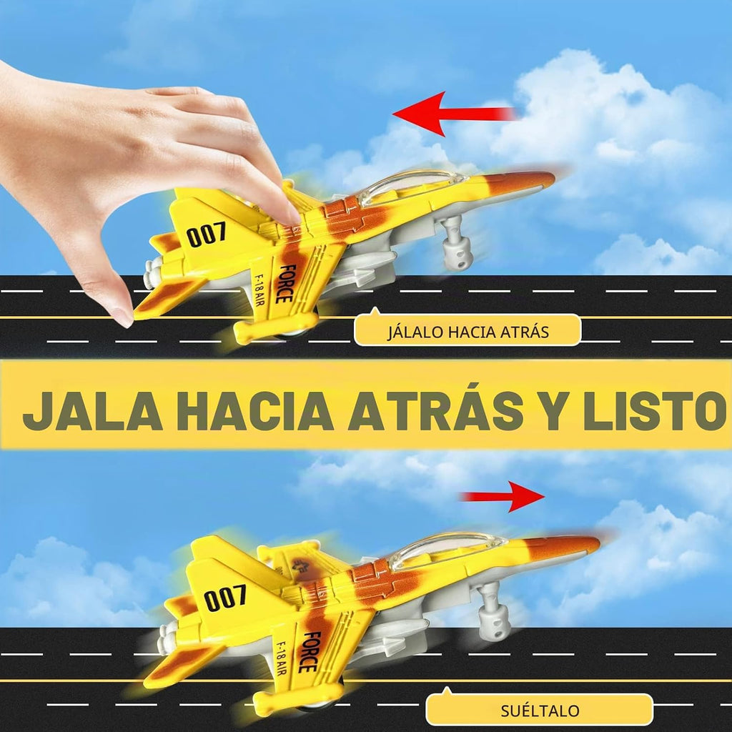 Avión de combate militar vehículo juguete avión ejército fuerza aérea modelo de aeronave fundida a presión para niños juego de colección con luces y sonidos acción de choque y movimiento