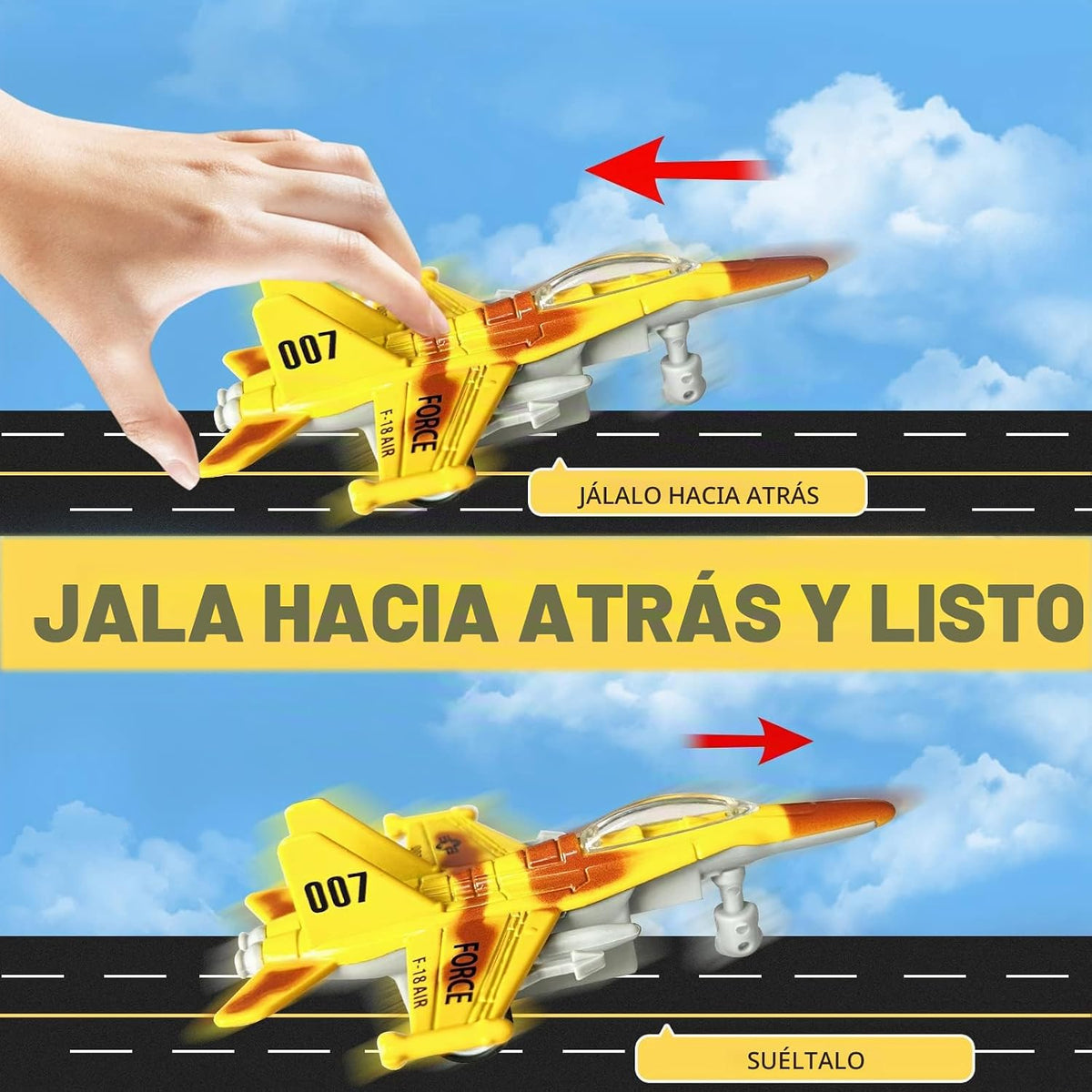 Avión de combate militar vehículo juguete avión ejército fuerza aérea modelo de aeronave fundida a presión para niños juego de colección con luces y sonidos acción de choque y movimiento
