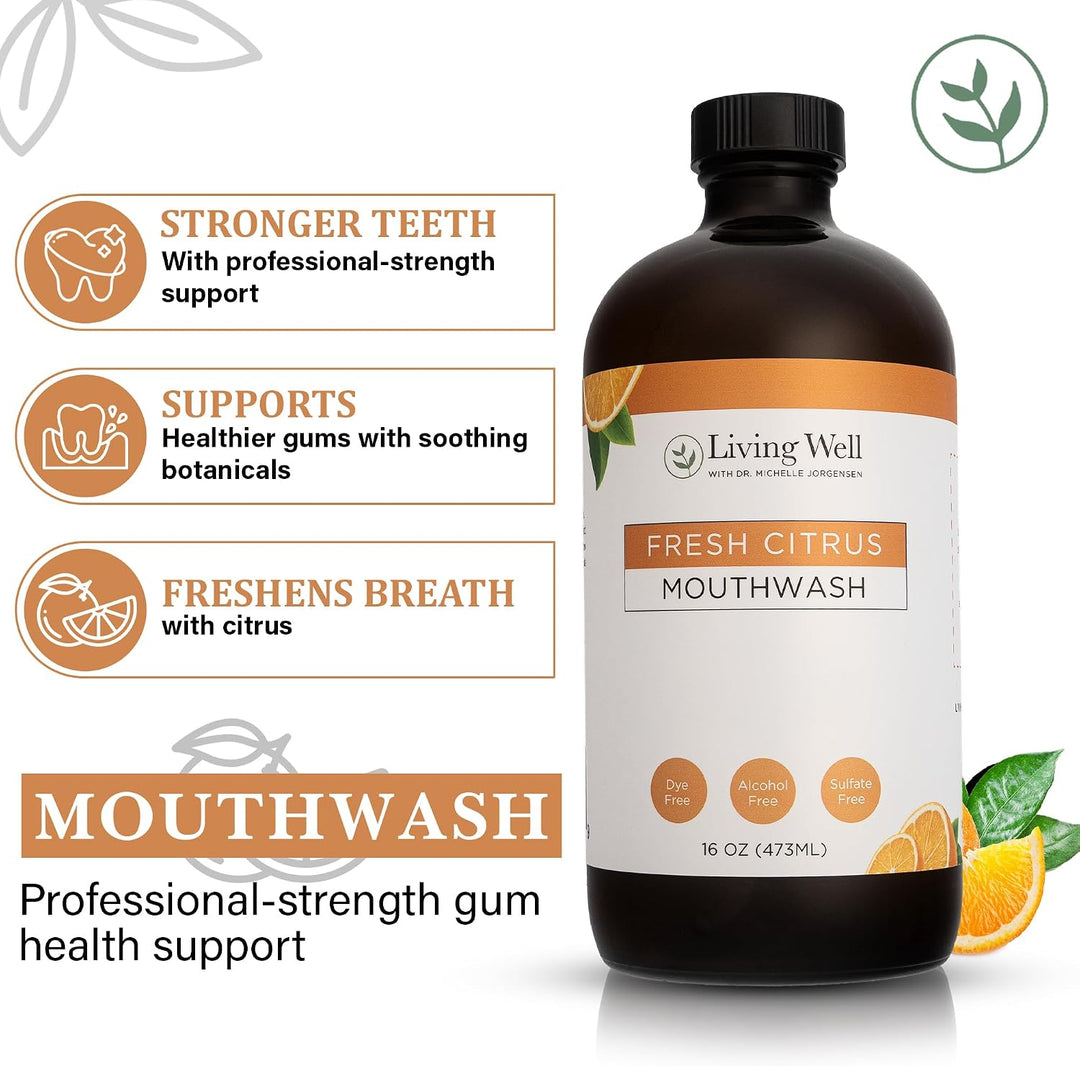 Enjuague bucal remineralizante de cítricos frescos Living Well con...