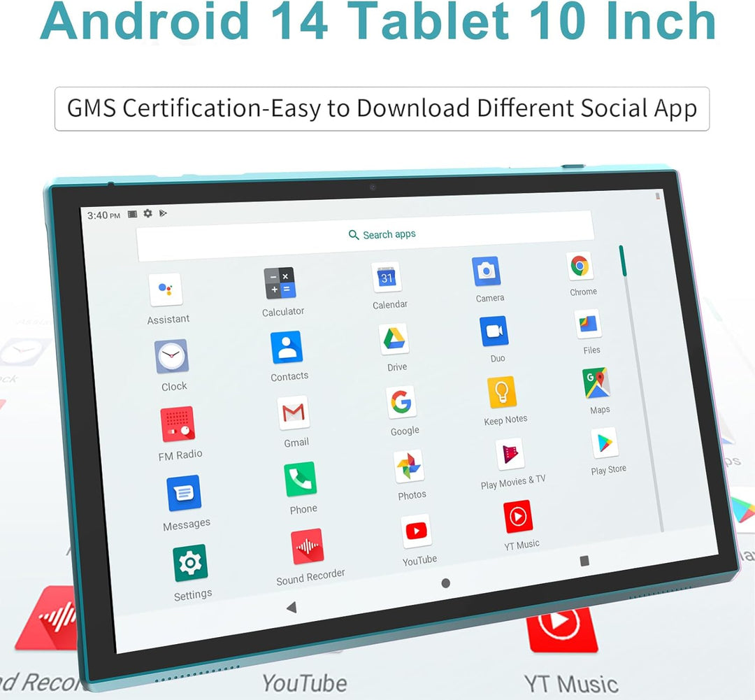 Tableta Android de 10 Pulgadas con Estuche y Lápiz Táctil Tabletas...