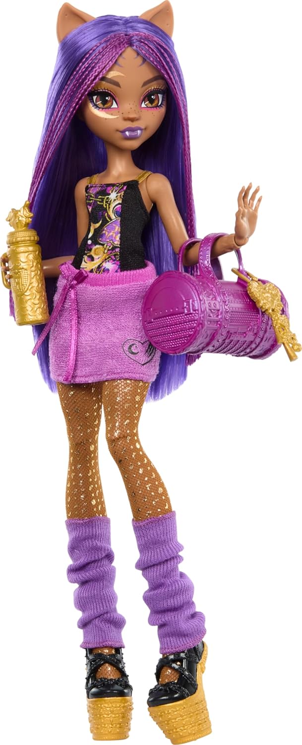 Monster High Skulltimate Secrets Clawdeen Wolf Muñeca con Guardarro...