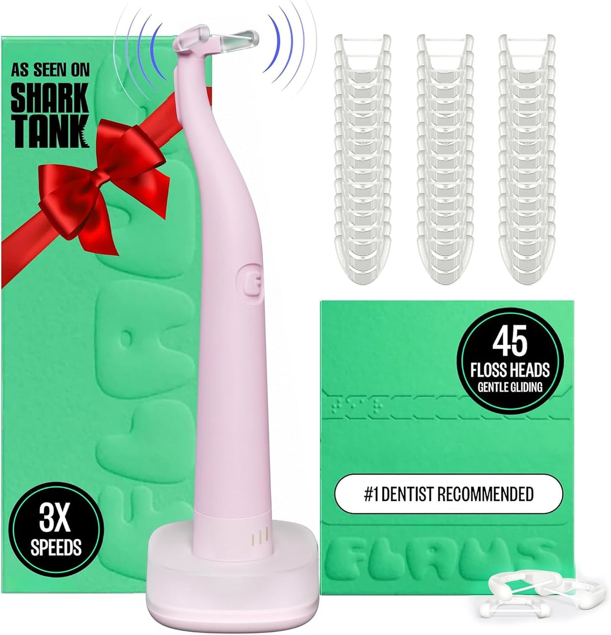 FLAUS Hilo dental eléctrico - Deslizamiento suave - Removedor de pl...