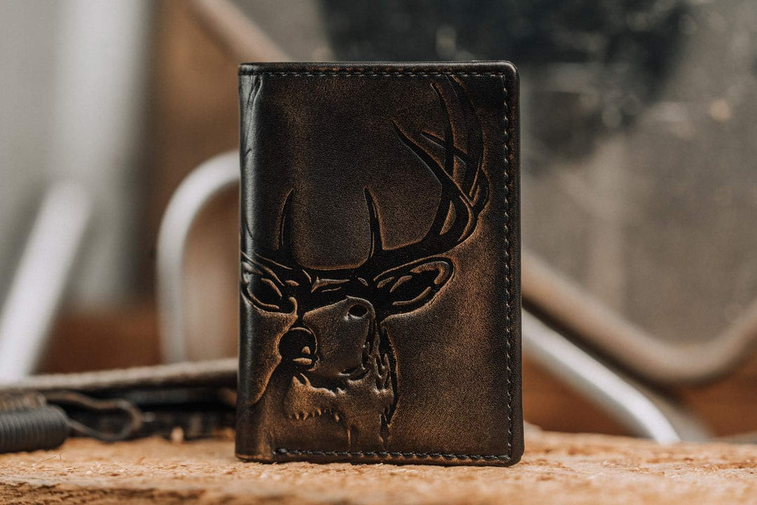 House of Jack Co. Billetera triple | Trifold de cuero para hombre |...