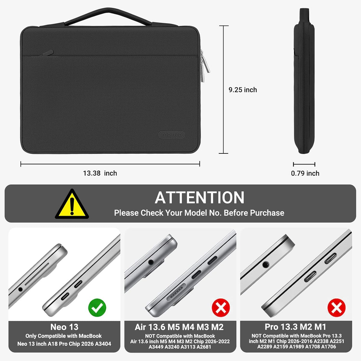 MOSISO Funda compatible con MacBook Neo de 13 pulgadas, versión 202...