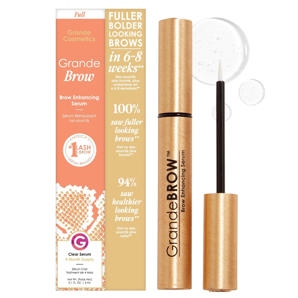 Grande Cosmetics GrandeBROW Suero para mejorar las cejas para unas...