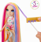 Tiza para cabello de Rainbow High y estilo Amaya - Muñeca arco iris de 27.9 cm. Tiza para cabello lavable, color, estilo, juego, enjuague y repetición. Gran regalo para niños de 4 a 12 años o más