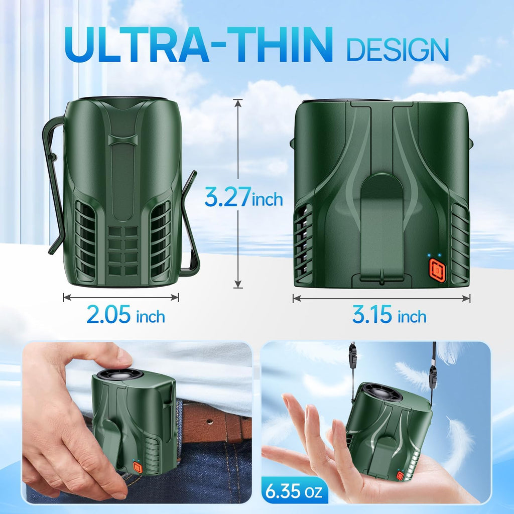 DeeKom 2025 Ventilador de cintura portátil y ventilador de cuello p...