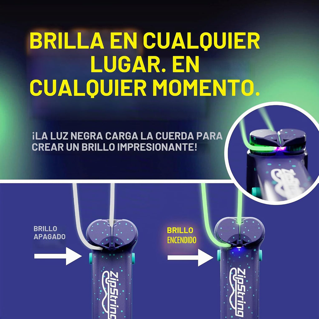ZipString Juguete de cuerda Luma que brilla en la oscuridad