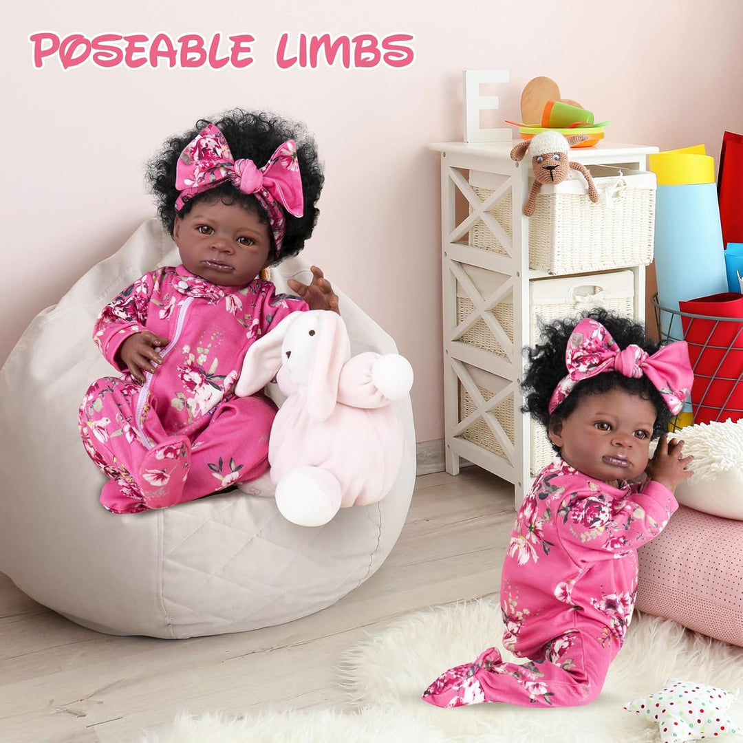 Aori Reborn Baby Dolls Black Girl - Muñeca recién nacida realista a...