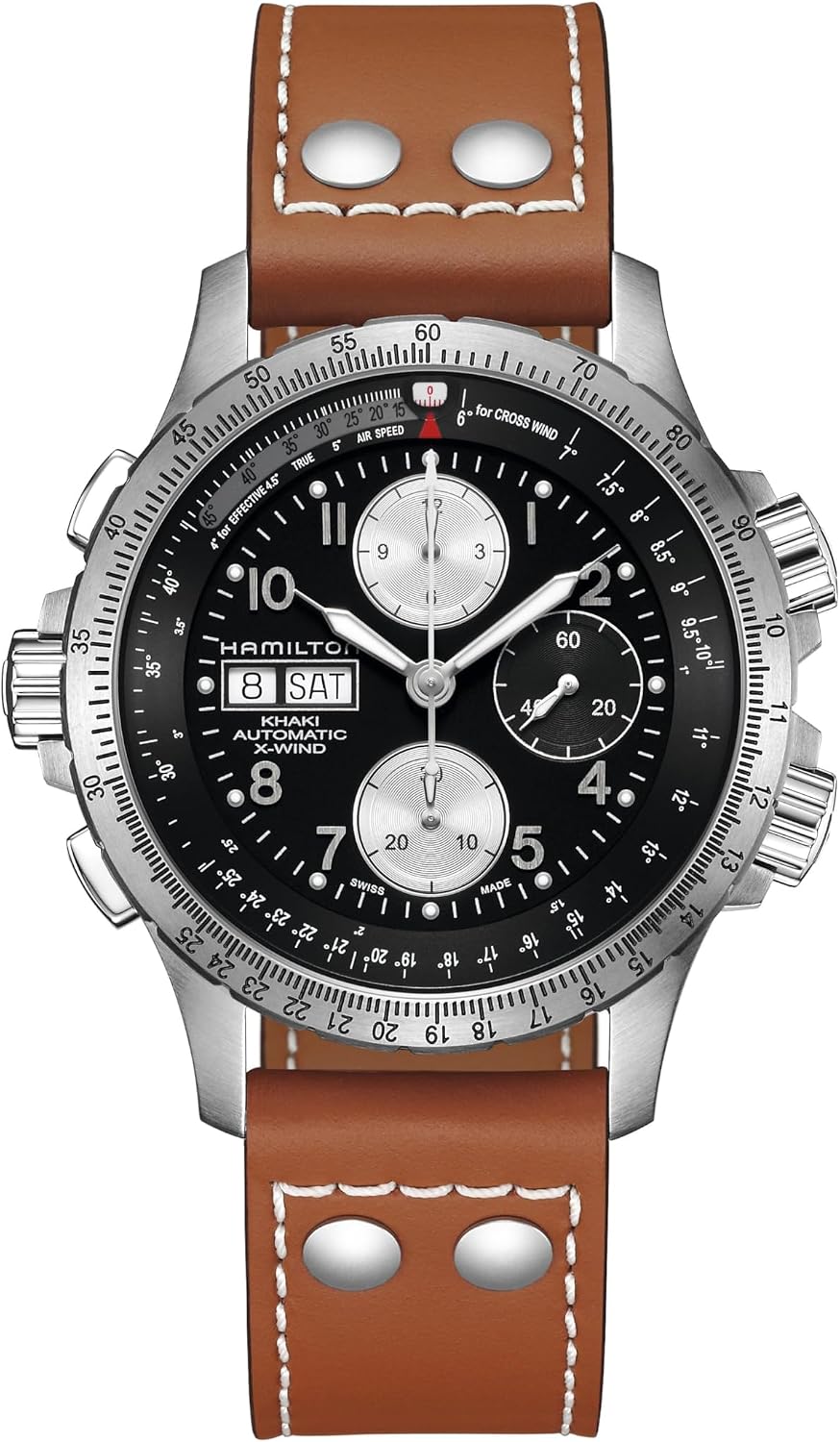 Hamilton Khaki Aviation Reloj automático para hombre, caja de acero