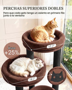 46 pulgadas de Torre de Árbol para Gatos Grandes en Interiores, Condo Cómodo para Gatos Adultos