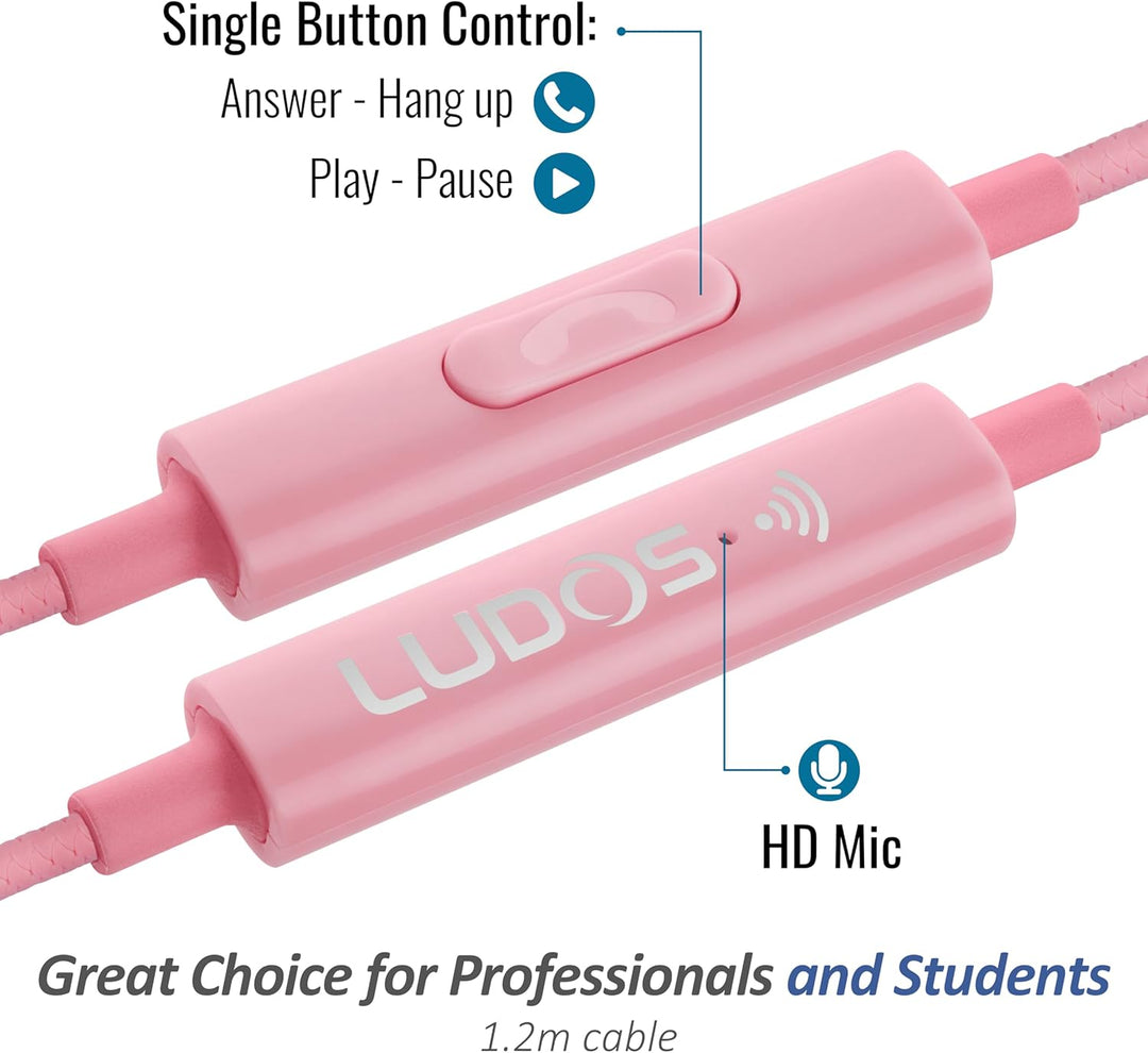 LUDOS Clamor - Audífonos con cable tipo in-ear, 5 años de garantía,...