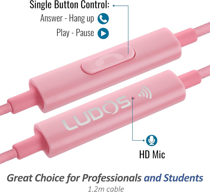 LUDOS Clamor - Audífonos con cable tipo in-ear, 5 años de garantía,...