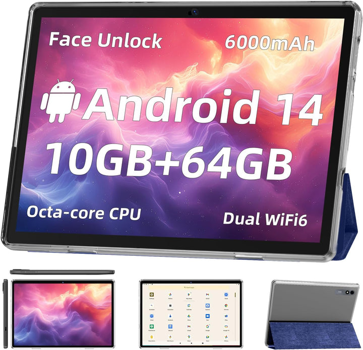 Tablet Android 14, tabletas de 10 pulgadas, procesador Octa Core, 1...