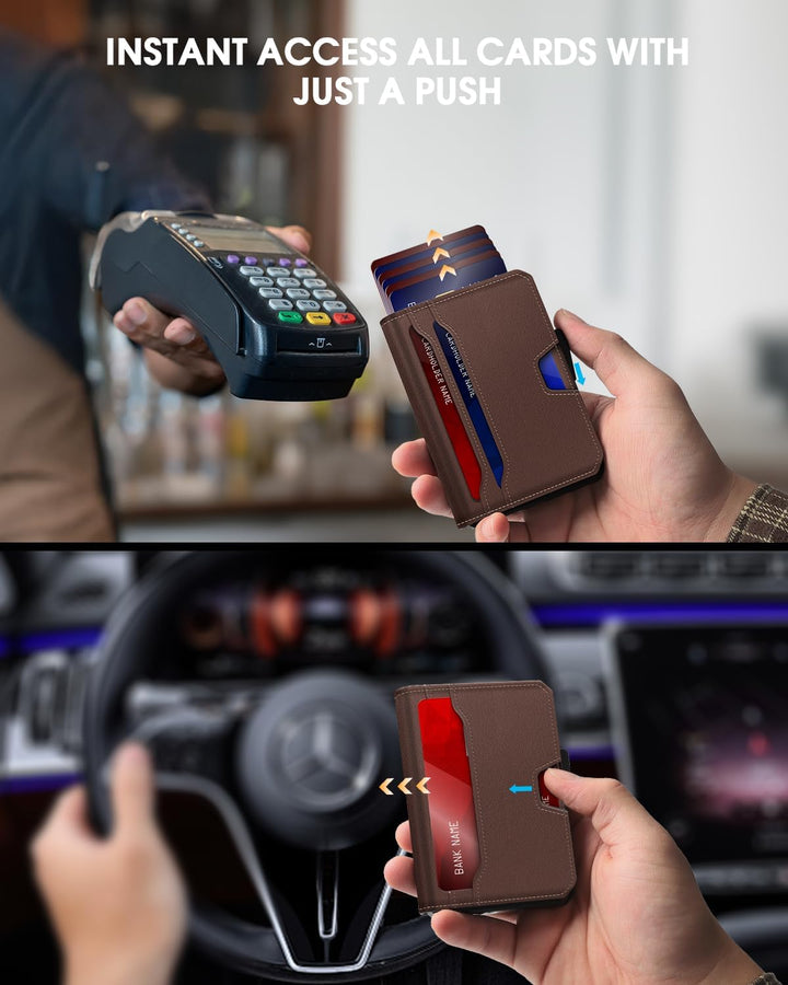 GAOCHALE AirTag - Cartera para hombre con tecnología RFID, tarjeter...