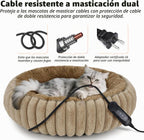 Camas calefactables para gatos de interior y perros pequeños, cama térmica de 20 pulgadas para mascotas con temporizador y temperatura ajustable, cama eléctrica extraíble e impermeable para gatos de interior
