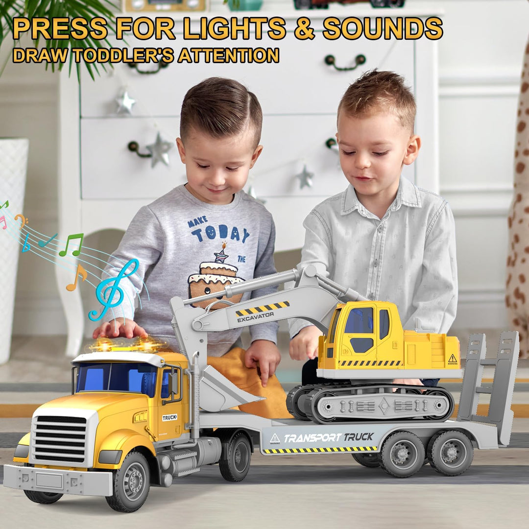 DOWELLIN Transports Trucks - Juguetes para niños, 22 pulgadas, cami...