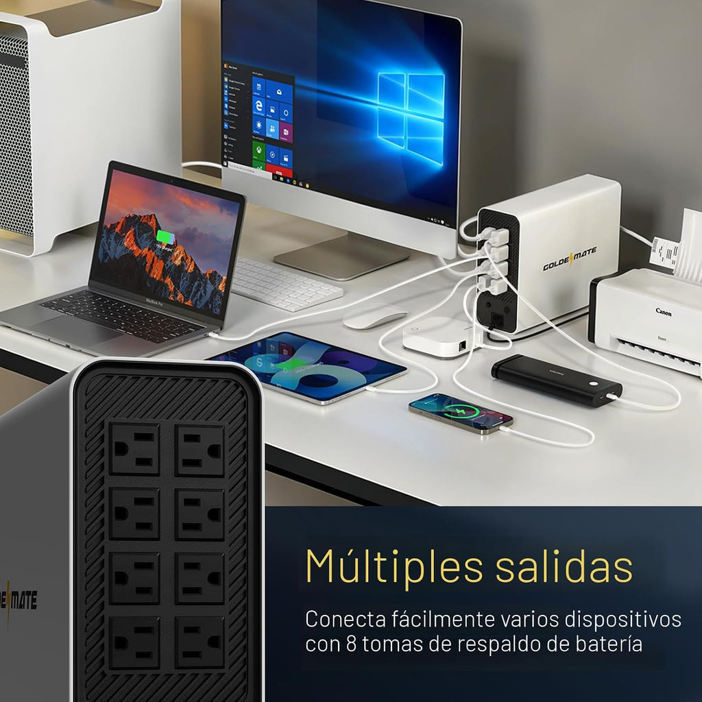 GOLDENMATE Batería de reserva y protector de sobretensiones de batería de