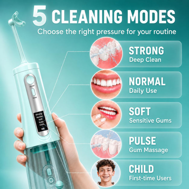 Flosser de agua, selección de hilo dental avanzado inalámbrico para...