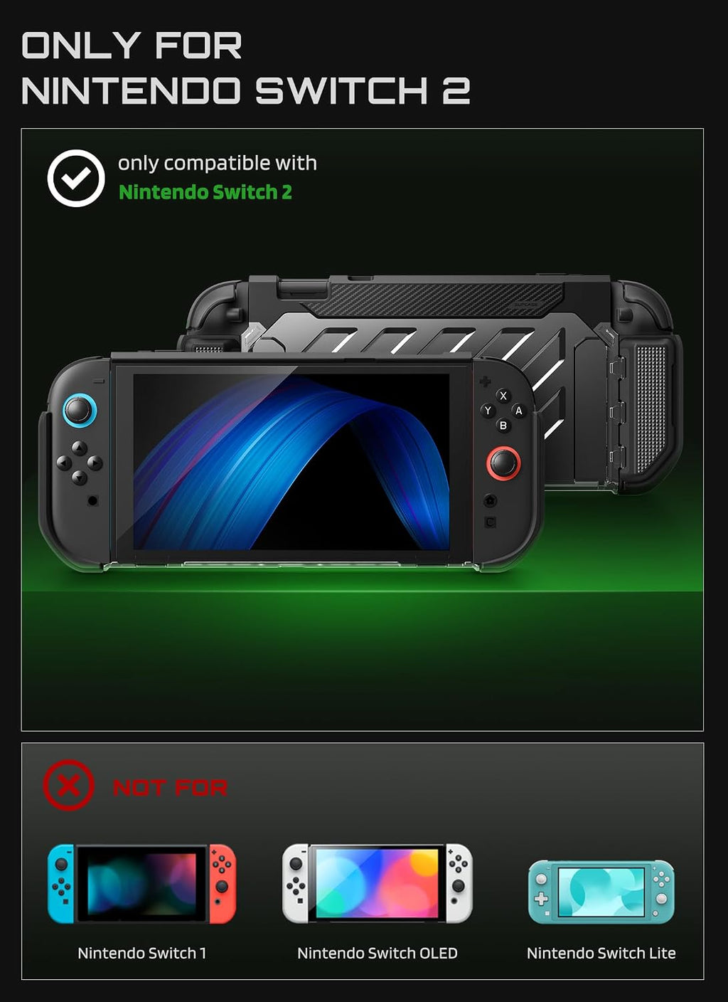 SUPCASE Funda Joy Con Remove Friendly, para Nintendo Switch 2 2025, color