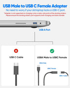 Adaptador USB-C hembra a USB-A macho, kit de 10 piezas, 10 Gbps y 60 W de carga