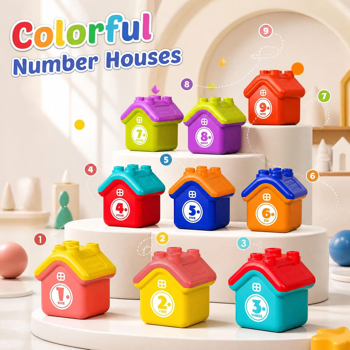 Montessori Toys - Juego de tren de granja, juguetes de aprendizaje