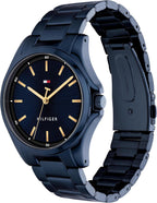 Tommy Hilfiger - Reloj de cuarzo para hombre de 3H, pulsera de acero inoxidable, resistente al agua 3 ATM, pieza moderna y elegante, regalo para él, 42mm