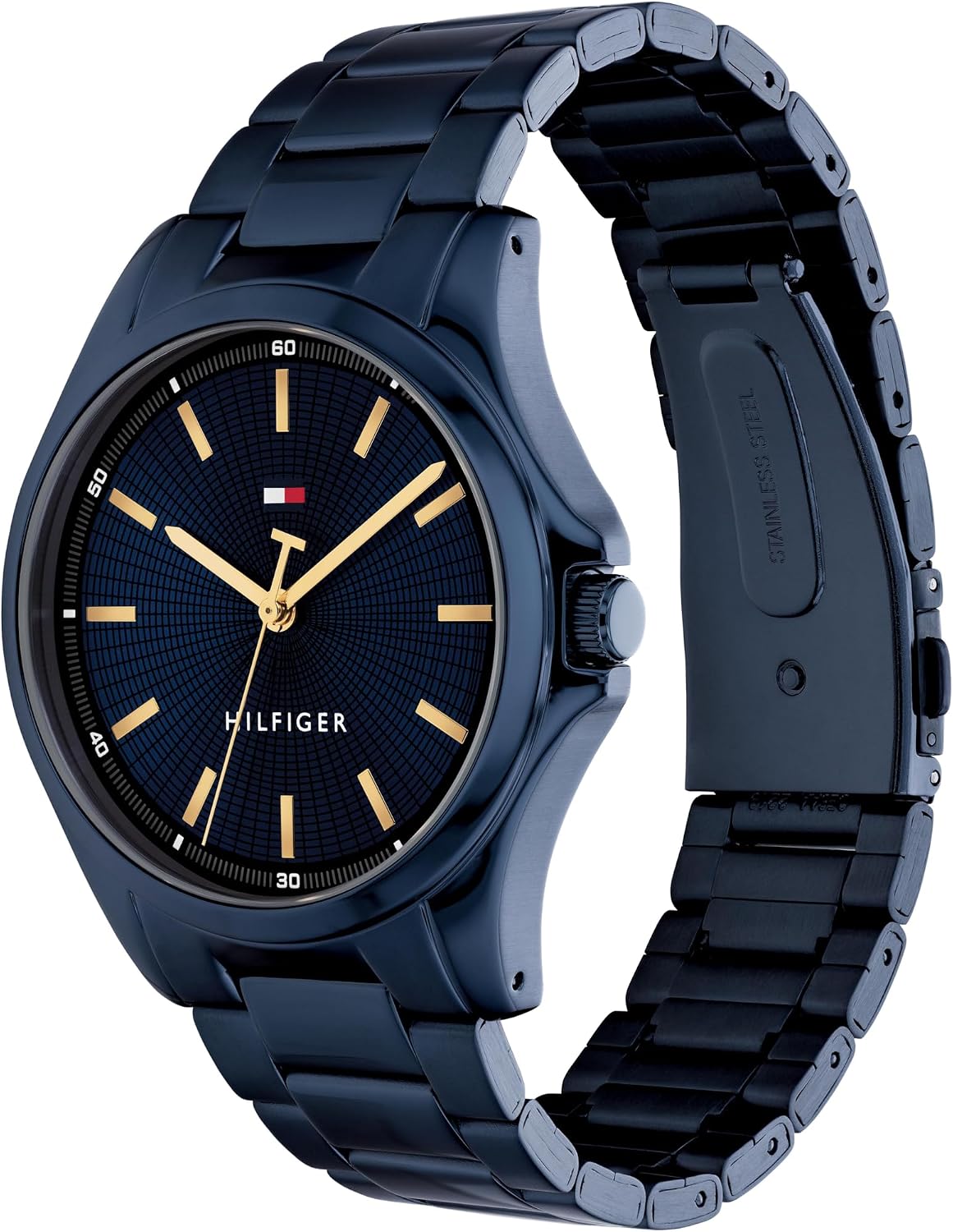 Tommy Hilfiger - Reloj de cuarzo para hombre de 3H, pulsera de acero inoxidable, resistente al agua 3 ATM, pieza moderna y elegante, regalo para él, 42mm