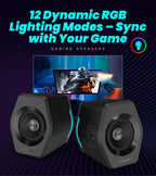 Altavoces para gaming Edifier Hecate RGB, 32W de potencia pico, Bluetooth, negro