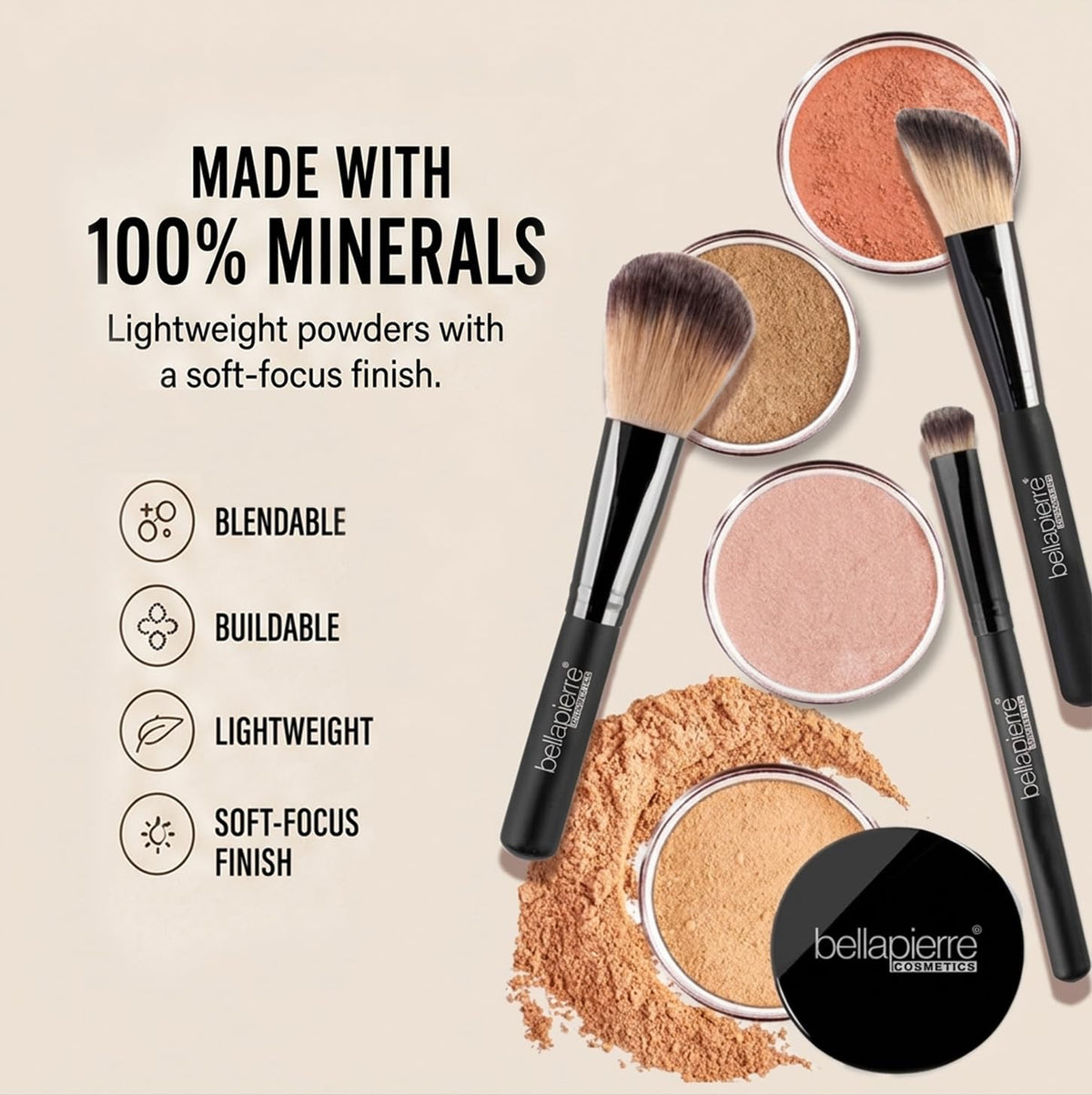 bellapierre Kit para empezar | Incluye 2 bases minerales, 1 rubor y...