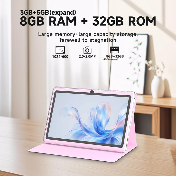 Nyxolaria Tablet Android 14.0 de 7 pulgadas con funda protectora, 8...