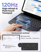 BOBOLEE Funda de teclado delgada de aluminio para iPad Air 11" / Pro 11
