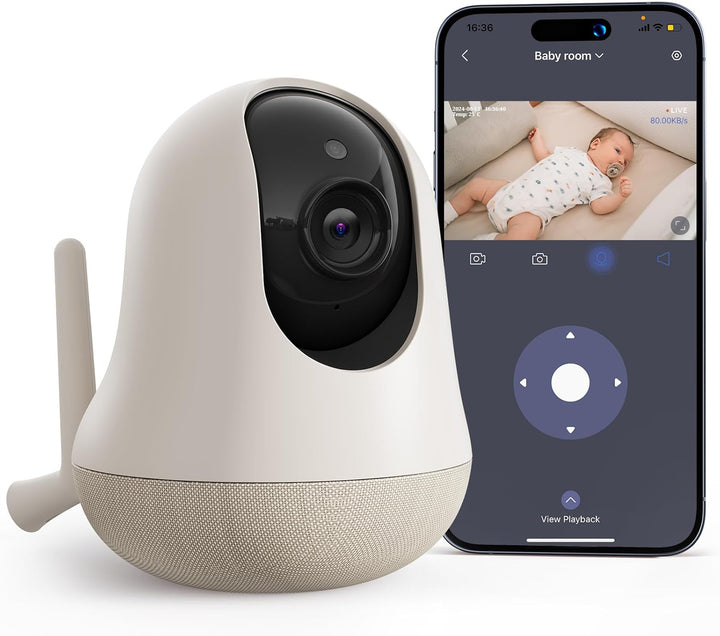 nooie 2K Smart WiFi Baby Monitor Camera and Audio