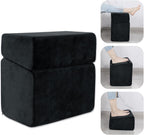 Lámpara Reposapiés para debajo del escritorio, reposapiés ergonómico de oficina con 3 alturas ajustables, reposapiés de espuma viscoelástica de alta densidad para el hogar, viajes, avión con funda lavable