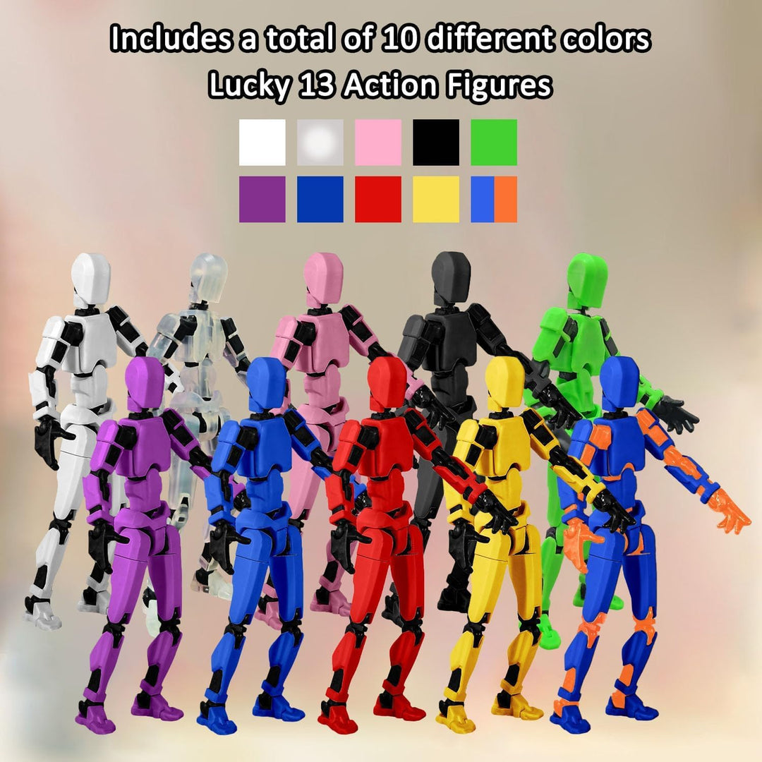 Conjunto de figuras de acción BVVLI T13, 10 piezas de juguetes de r...