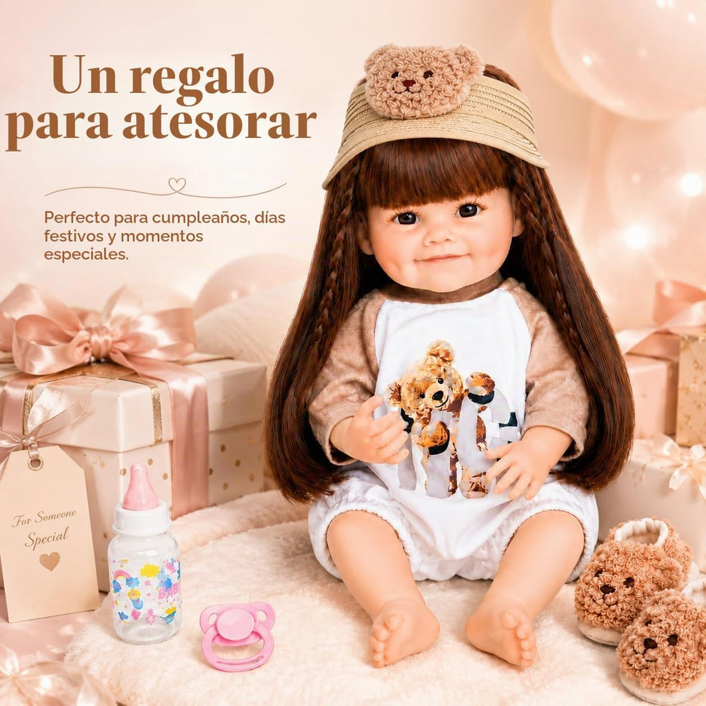 DOLLHOOD Muñecas Reborn Baby – Muñeca realista de silicona de vinilo realista de 18 pulgadas con brazos y piernas movibles completa con accesorios, gran regalo para niños (Noah James)