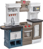 Step2 Moderno juego de cocina Metro para niños, incluye más de 30 accesorios de cocina de juguete, características interactivas para juegos de simulación, juego para interiores y exteriores, dimensiones 44.75 pulgadas de alto x 46.5 pulgadas de ancho x