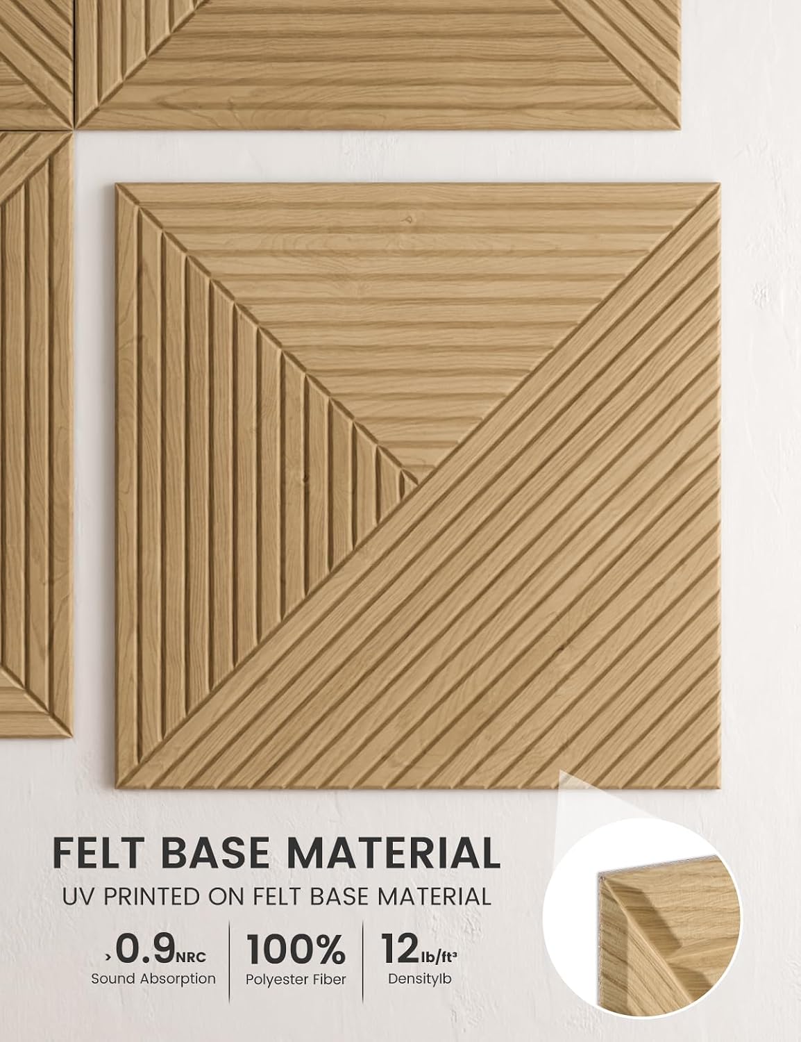 Paquete de 6 tablones de anuncios de fieltro grande, faceta de