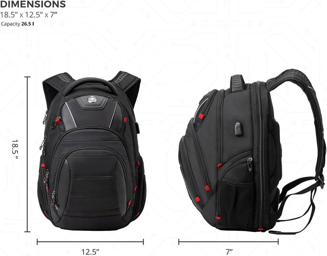Swissdigital Mochila para laptop de diseño para hombre para viajes...