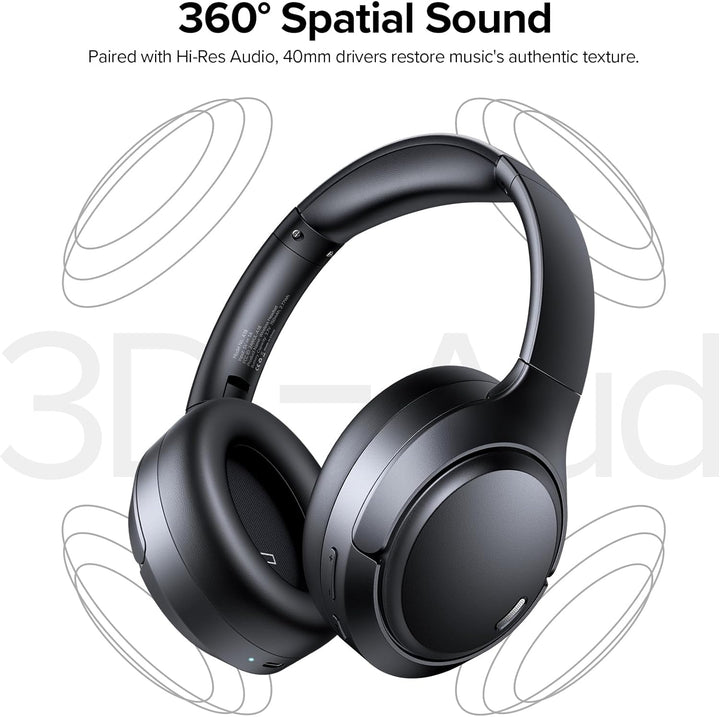 Auriculares híbridos con cancelación activa de ruido de 120 horas d...