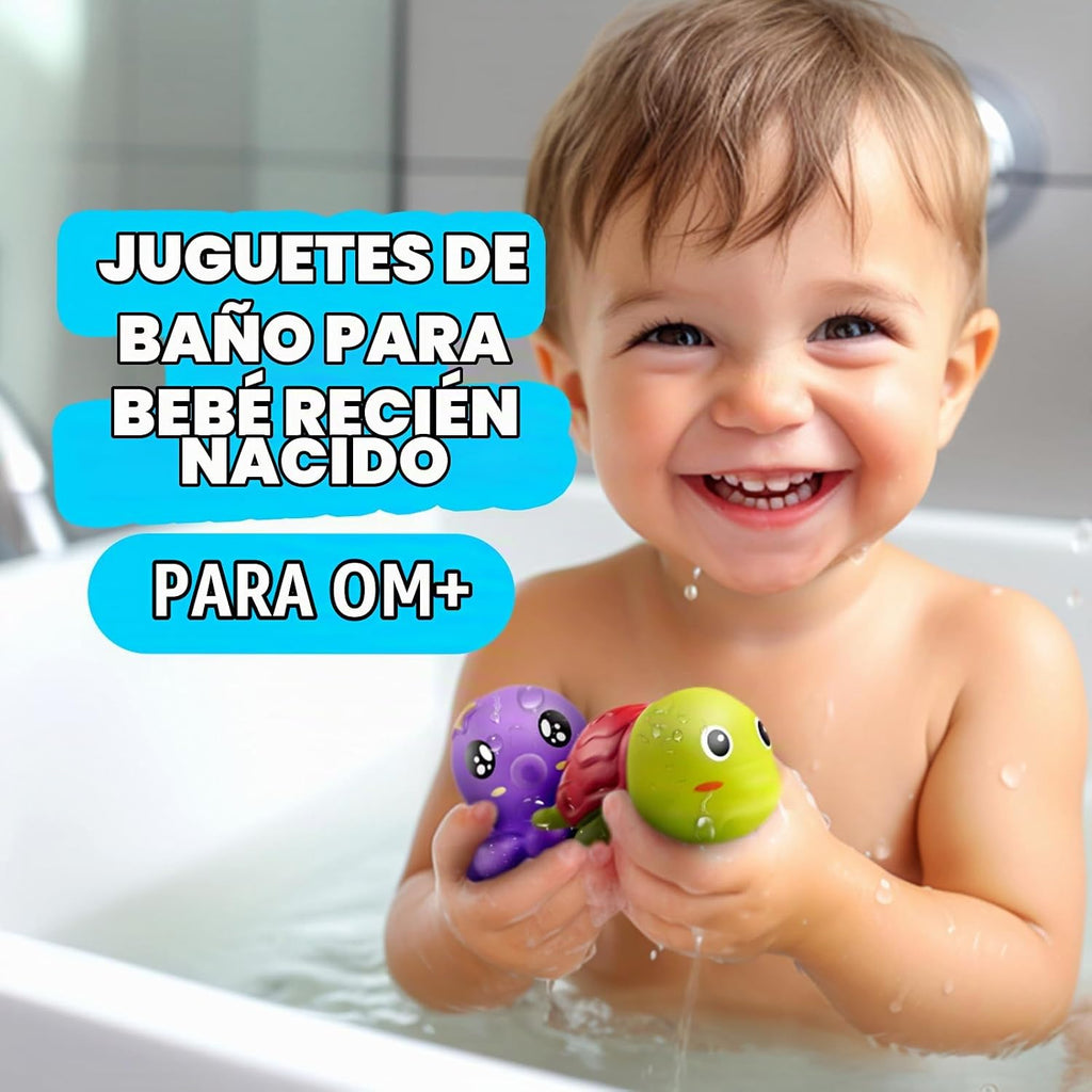 Juguetes de baño sin agujeros para 18 meses, juguetes de